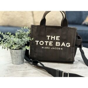 Marc Jacobs X6303 Womens Black Canvas The Mini Tote Bag in Black